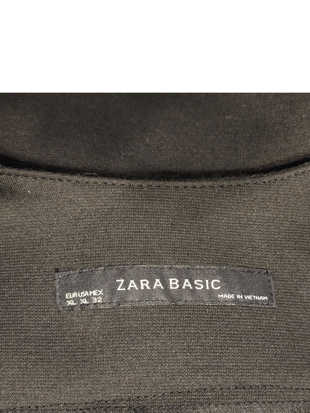 Zara Black Sleeveless Bodycon Mini Dress Size XL - Picture 5 of 9